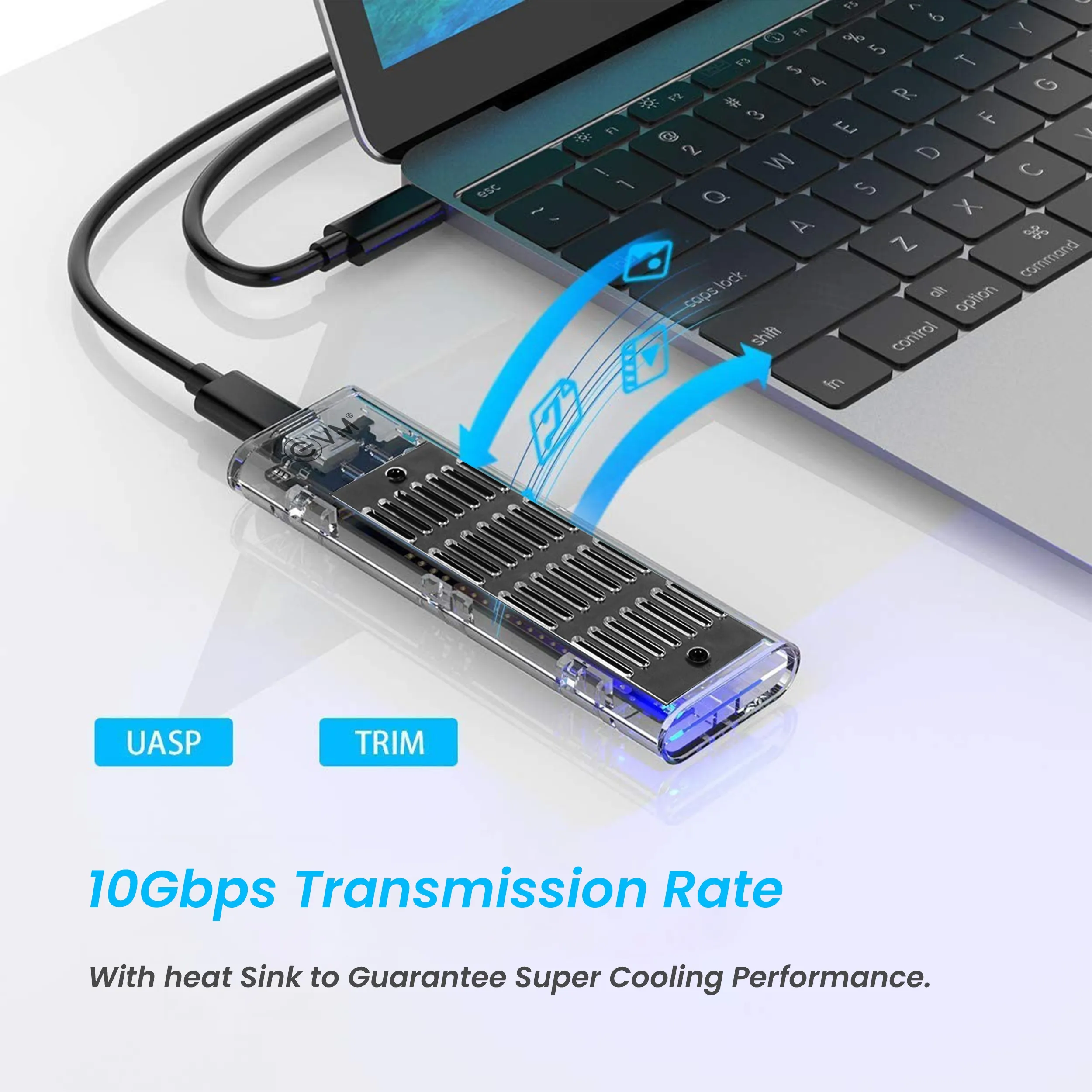 EVM SSD Casing M.2 | NVMe Type-C 6x Faster (CG-003) view 3